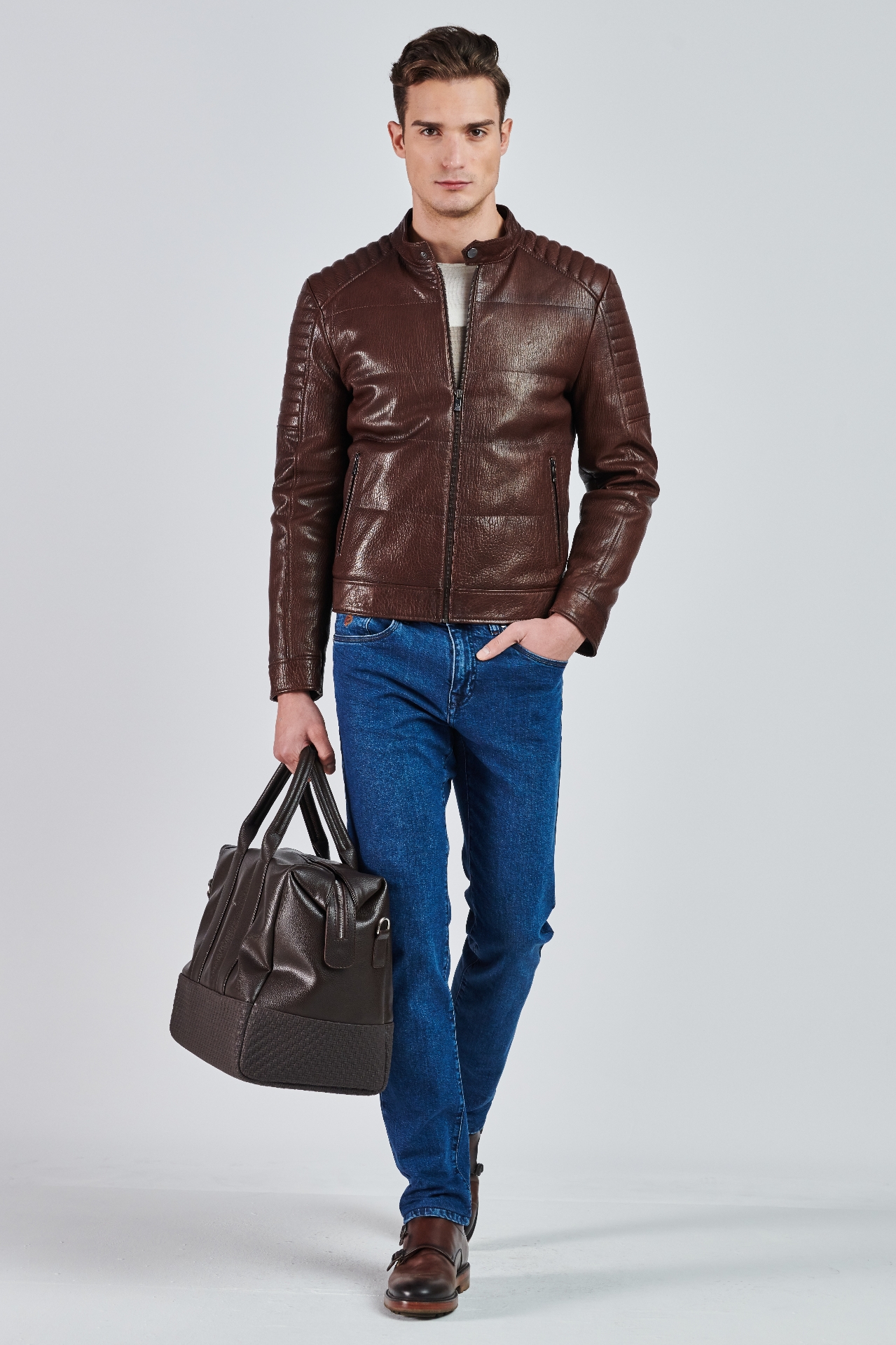 Picture of Giovane Gentile Leather Coat