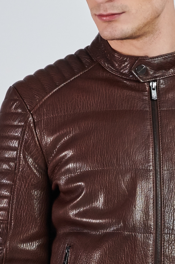 Picture of Giovane Gentile Leather Coat
