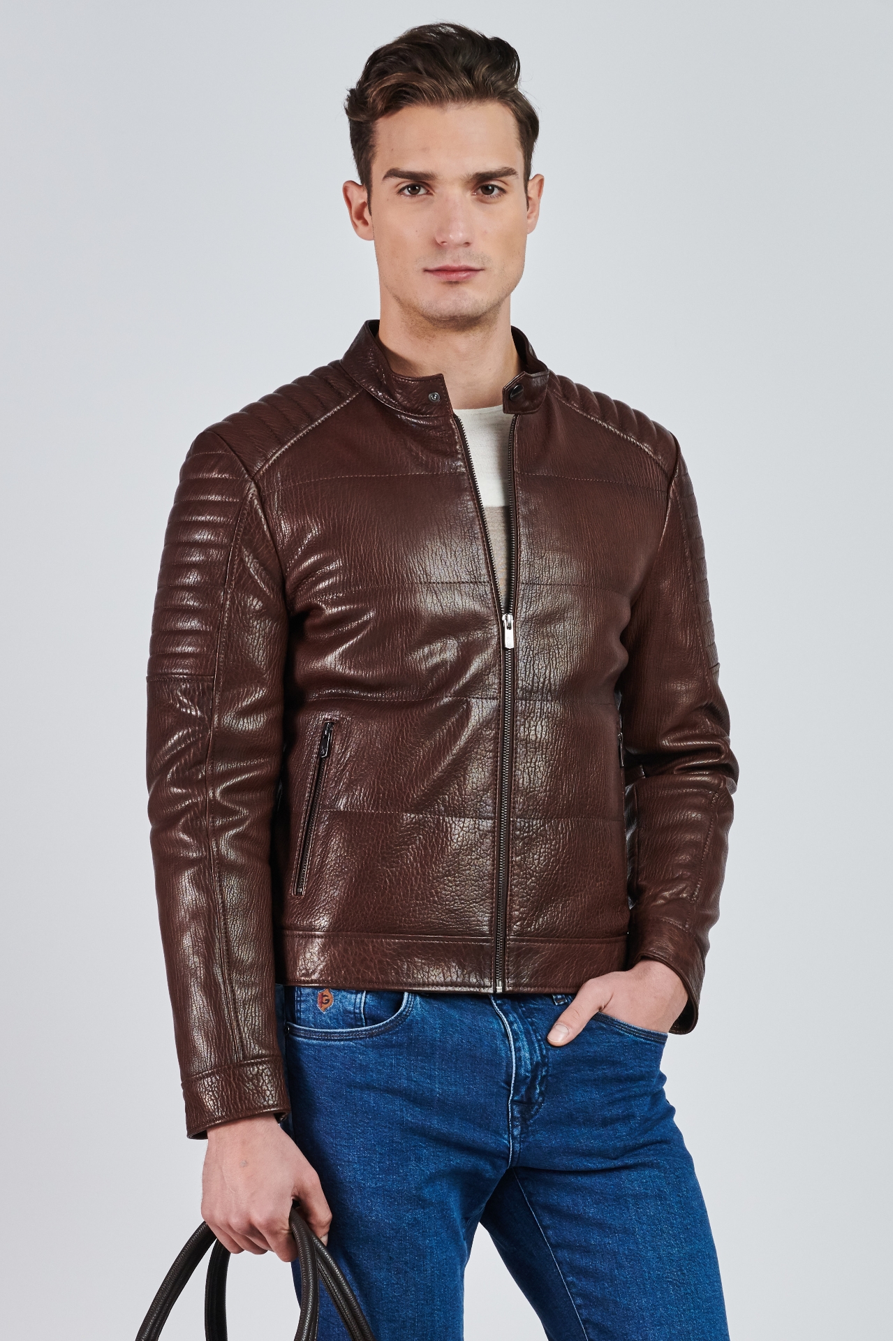 Picture of Giovane Gentile Leather Coat
