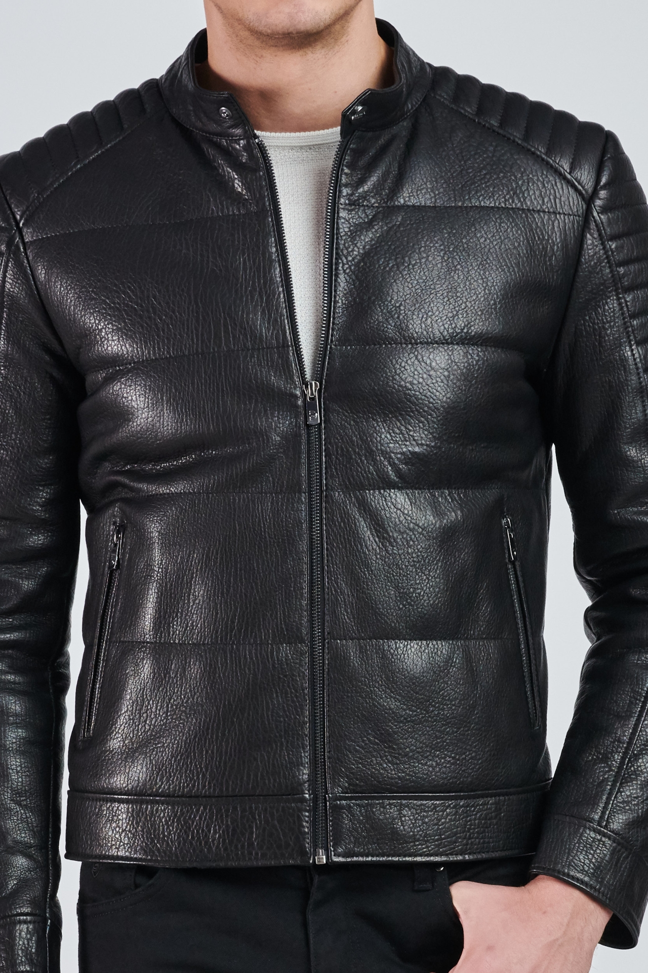 Picture of Giovane Gentile Leather Coat