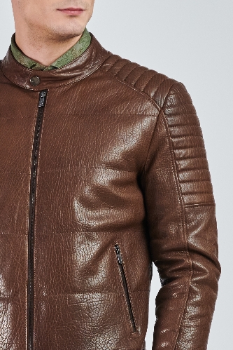 Picture of Giovane Gentile Leather Coat