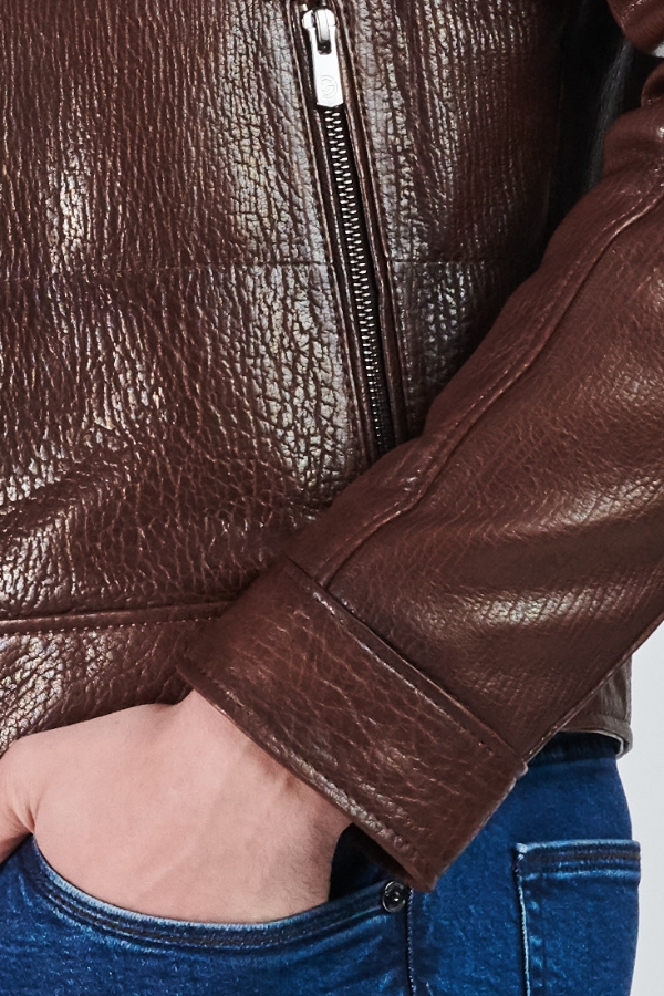 Picture of Giovane Gentile Leather Coat